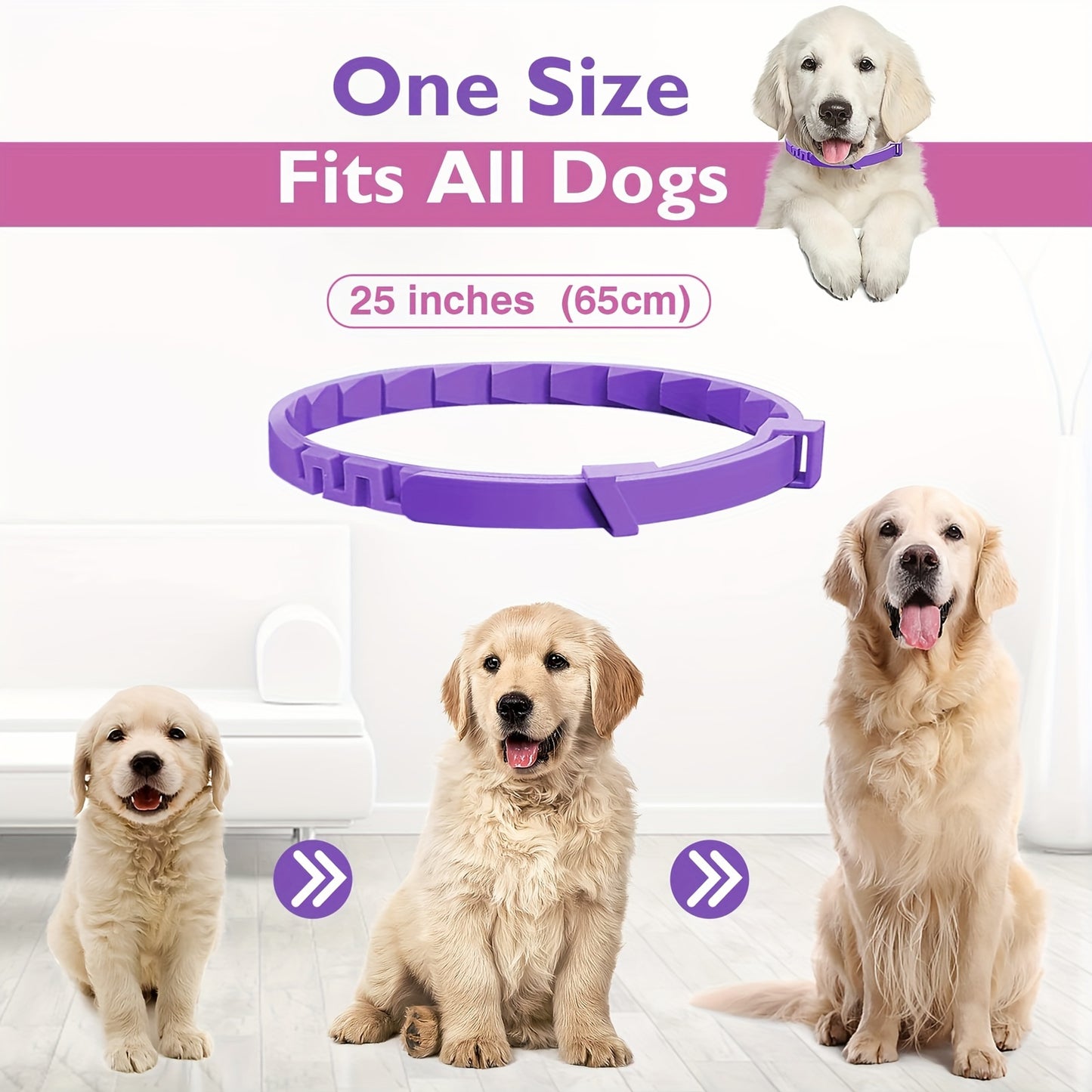 3-Pack of Dog Calming Pheromone Collars, Each Lasts 60 Days