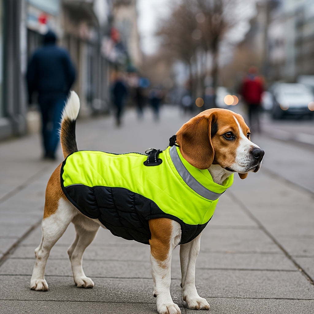 Warm Dog Coat Fluorescent Green Jacket Doggie Winter Coat