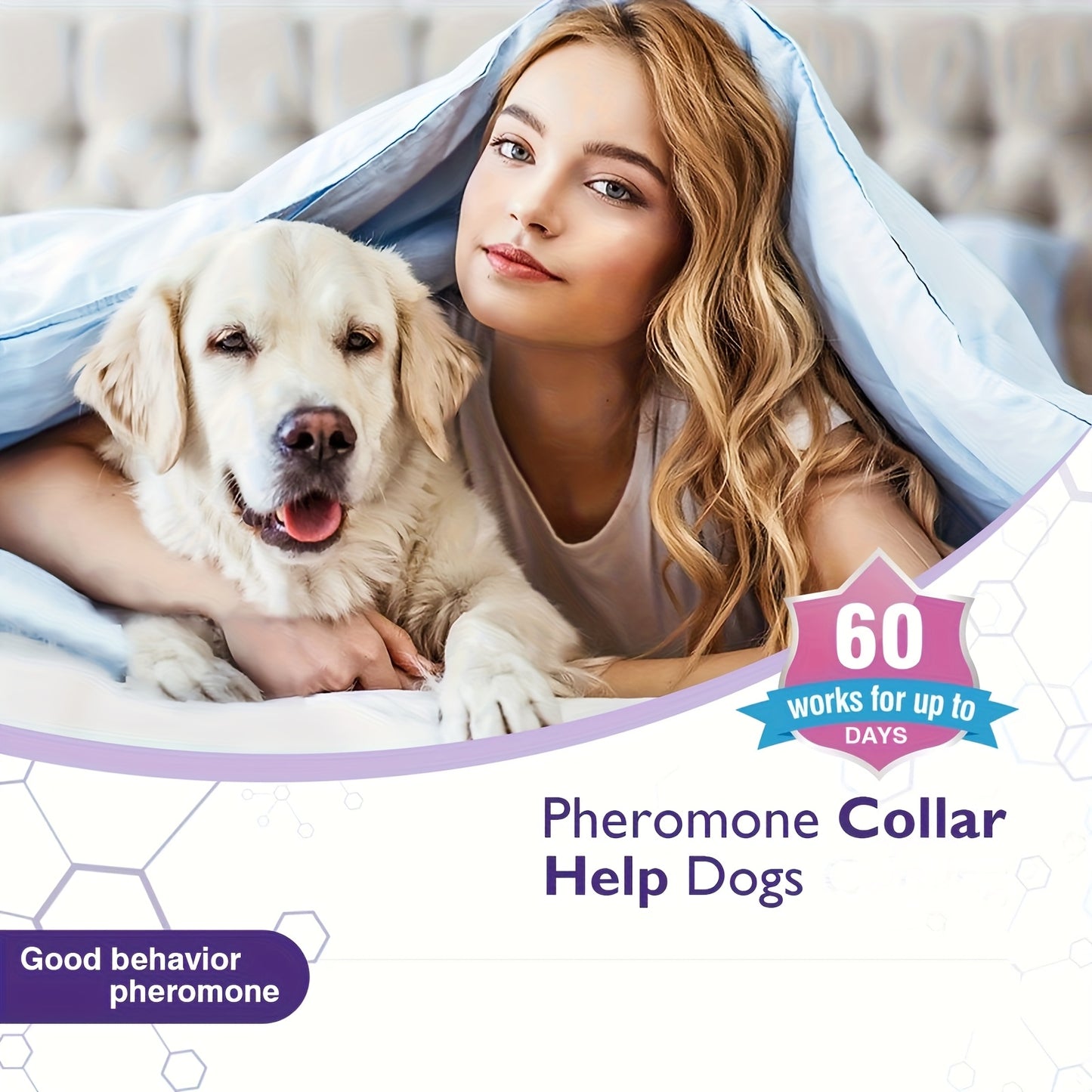 3-Pack of Dog Calming Pheromone Collars, Each Lasts 60 Days