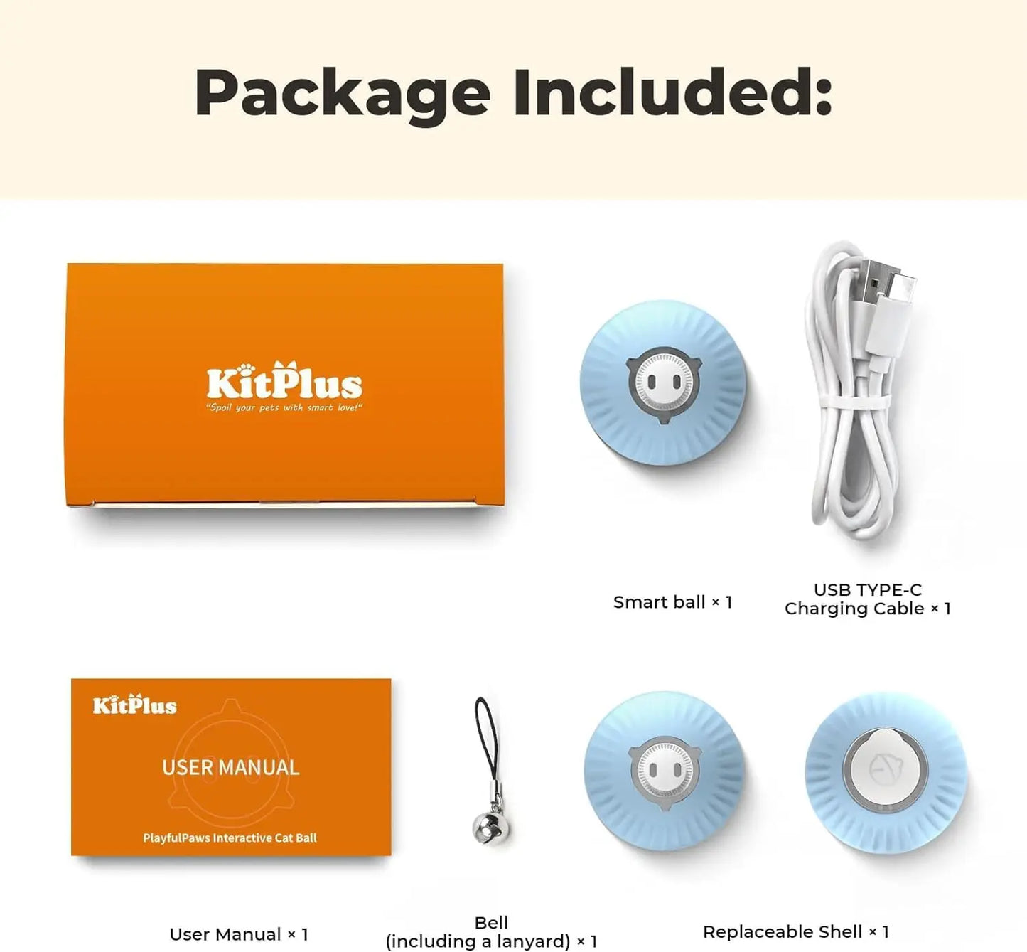 KITPLUS App Interactive Cat Ball Toy